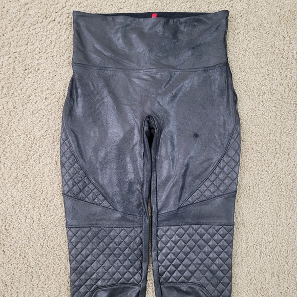 Spanx Quilted Faux Leather Leggings - Picture 3 of 8